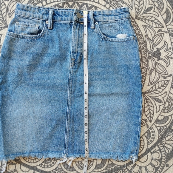ALL Saints Kim distressed denim skirt size 6 - Picture 10 of 10